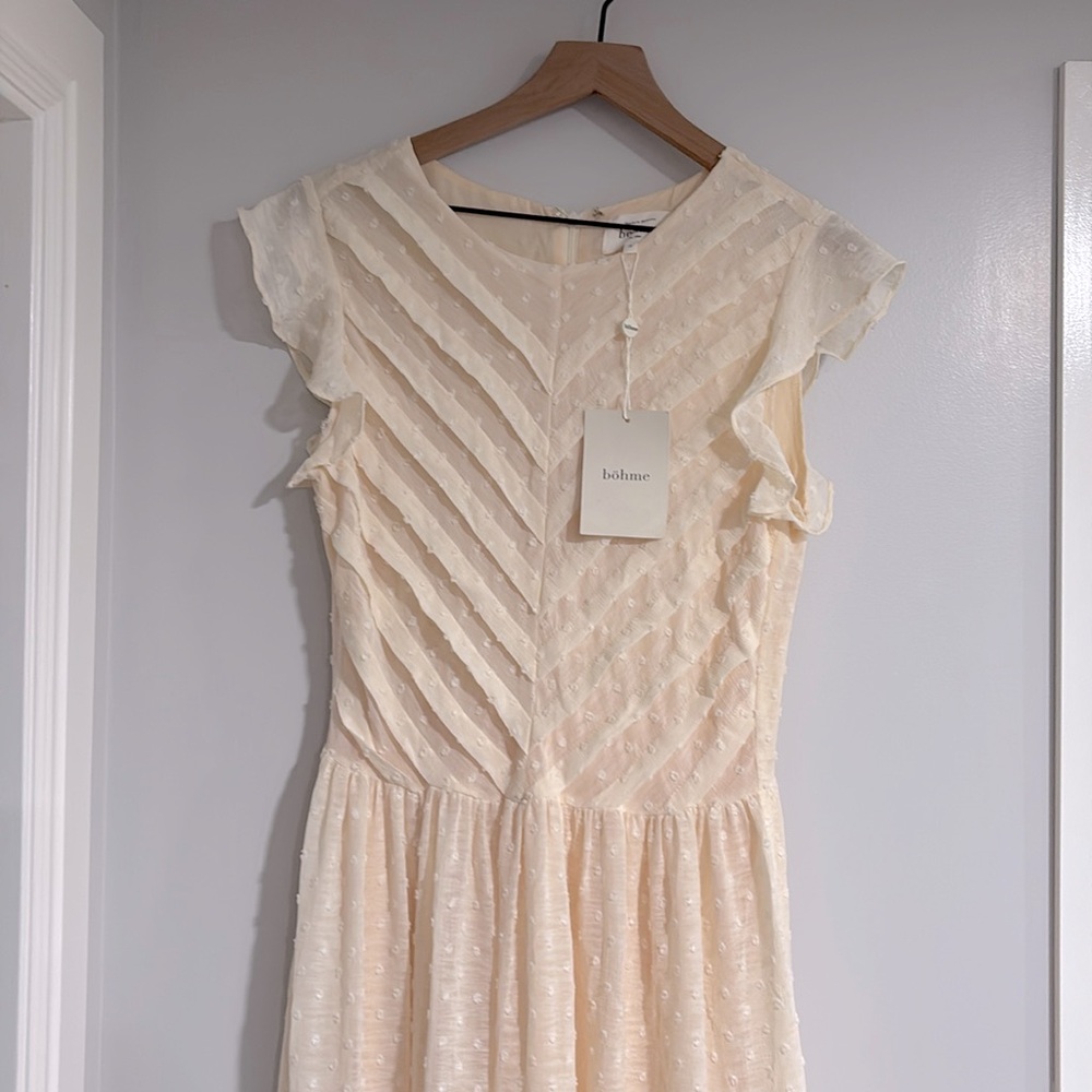 Beautiful Bohme Dress ivory ruffled size S